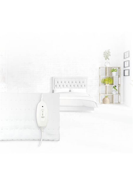 Manta eléctrica sencilla 150x80cm 60W Blanco