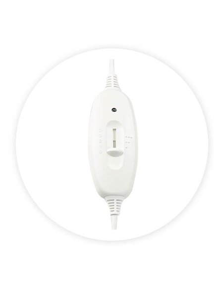 Manta eléctrica sencilla 150x80cm 60W Blanco