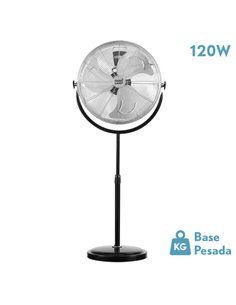 Ventilador De Pie Trascias 120w Negro Regx55x55 Cm  3 Velocidades Orientable