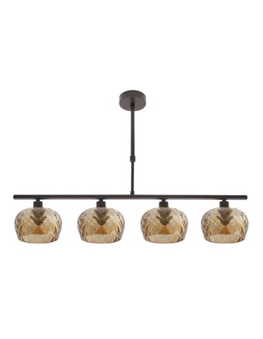 Estela Candeeiro 4 Luzes Castanho 75x13 cm