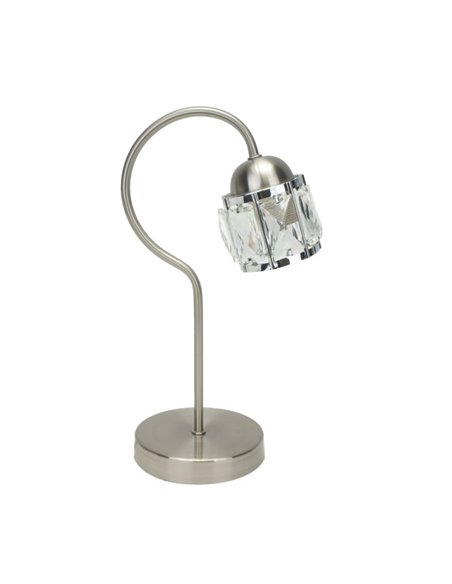 Sobremesa Noble 1xe14 Niquel/cromo 35x13x20 Cm