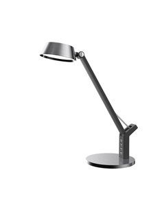 Flexo Goya Niquel/negro 8w 590lm 3000k, 4000k, 6500k Regulable Intensidad Puerto USB Tactil 40,4x17,1x31,6 Cm
