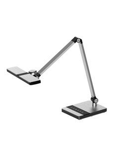 Flexo Rubens Plata 9w 630lm 3000-4500-6000k Tactil Reg.int.memori.artic.orient.Regx27,4x35 Cm