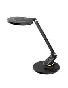 Flexo Hamlet Negro 10w 800lm 3000-4500-6000k  Hora Reg.intensidad Aviso Descanso 44,3x19,1x28,3cm