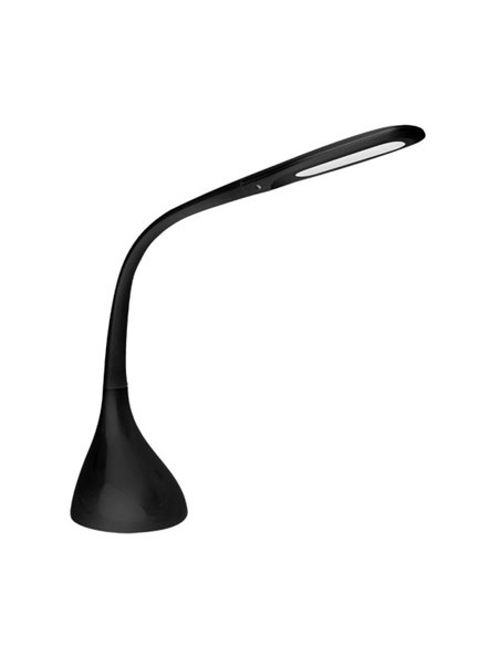 Flexo Rilke Negro 8w 595lm 5000k Reg.intens.tactil Flexible Orientable 45x13,5x33 Cm