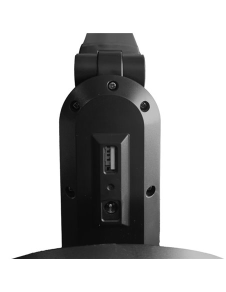 Flexo Enfoque 10w 3000-4500-6000k Negro 900lm Usb Tactil, Memoria,intensidad Reg.,47,3x13,6x21,8cm