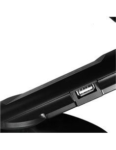 Flexo Clase 7w 3000-4500-6000k Negro 595lm Usb  Temporizador,tactil,int.reg,40x19x32,5cm 2
