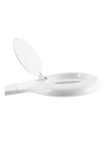 Flexo Plath Blanco 8w 595lm 5000k C/lupa Reg.inten Flexib Orientab Tactil 43x18x38cm