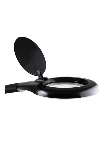 Plath Preto Flexo 8W 595lm 5000K com Lupa Touch 43x18x38 cm