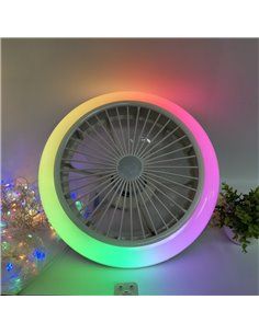 Ventilador LED Dimmable Iris DC 450 36W 3CCT RGB con altavoz 2