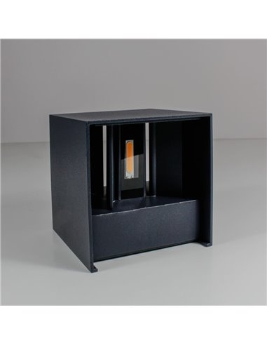 Aplique IP54 Open LED 2x5W 4000K Antracita