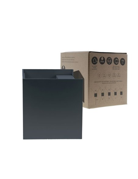 Aplicar IP54 Open LED 2x5W 4000K Antracite