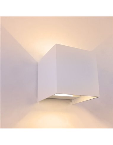 Aplique IP54 Open LED 2x5W 3000K blanco