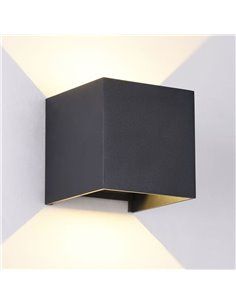 Aplique IP54 Open LED 2x5W 3000K Antracita