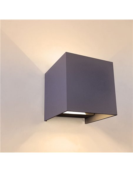Aplique IP54 Open LED 2x5W 3000K Antracita