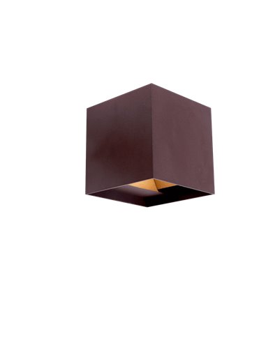Aplique IP54 Open LED 2x5W 4000K Oxide marrom