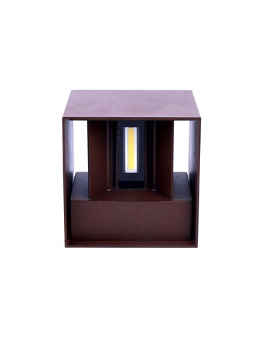 Aplique IP54 Open LED 2x5W 4000K Oxide marrom