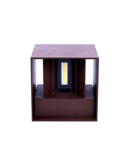 Aplique IP54 Open LED 2x5W 4000K Oxide marrom