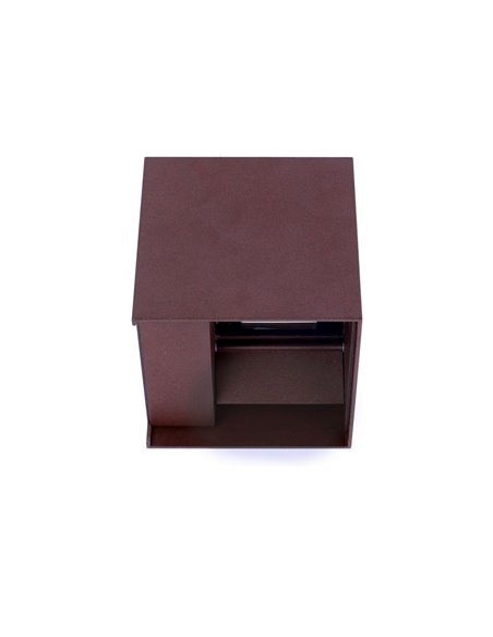 Aplique IP54 Open LED 2x5W 4000K Oxide marrom