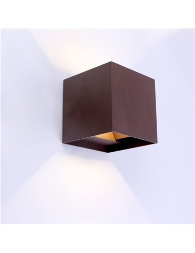 Aplique IP54 Open LED 2x5W 4000K Oxide marrom
