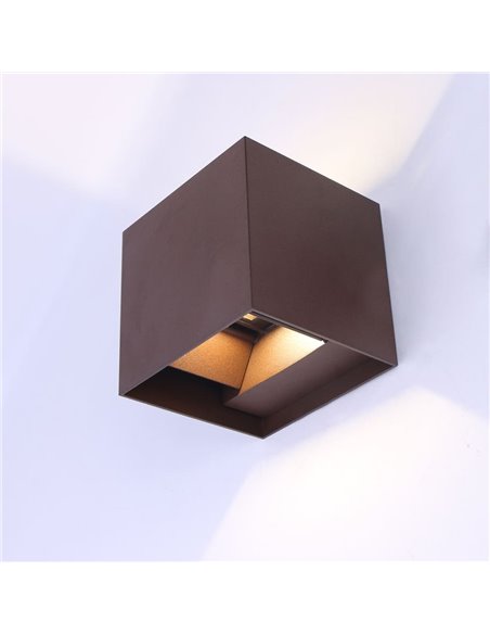 Aplique IP54 Open LED 2x5W 4000K Oxide marrom