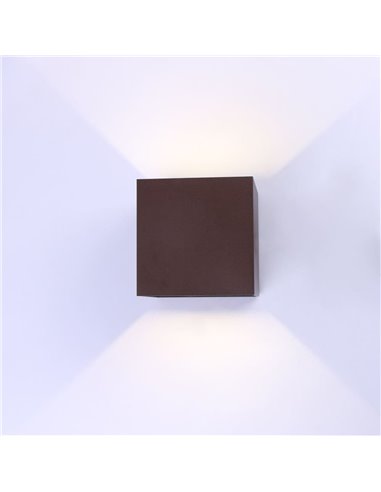 Aplique IP54 Open LED 2x5W 4000K Oxide marrom