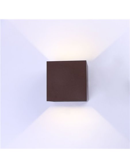 Aplique IP54 Open LED 2x5W 4000K Oxide marrom