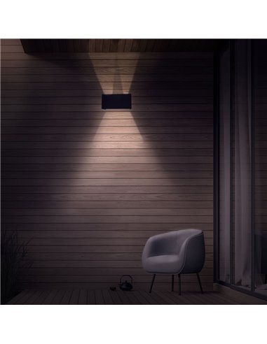Aplique IP54 Open Plus LED 4x5W 4000K Antracita