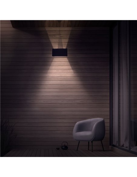 Aplique IP54 Open Plus LED 4x5W 4000K Antracita