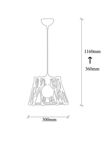 Candeeiro de teto suspenso modelo 18 com 1 luz