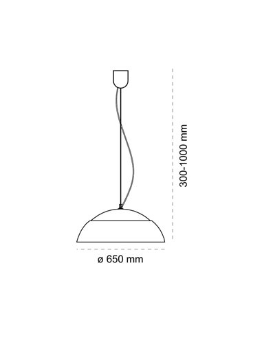 Lámpara colgante LED Mirta Negro 60W 2500Lm 3000ºK