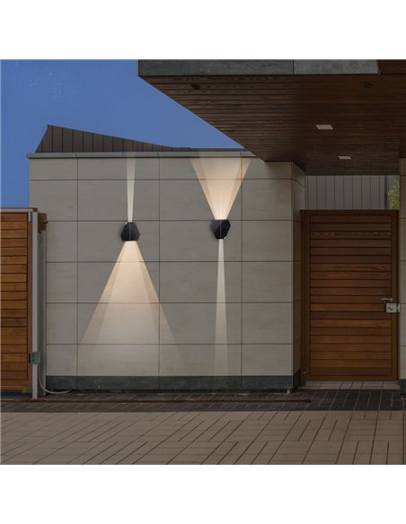 Aplique de exterior LED solar Diamante IP54 70Lm. 2CCT