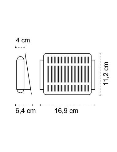 Aplique de exterior LED solar Nil IP54 120Lm. 3000K