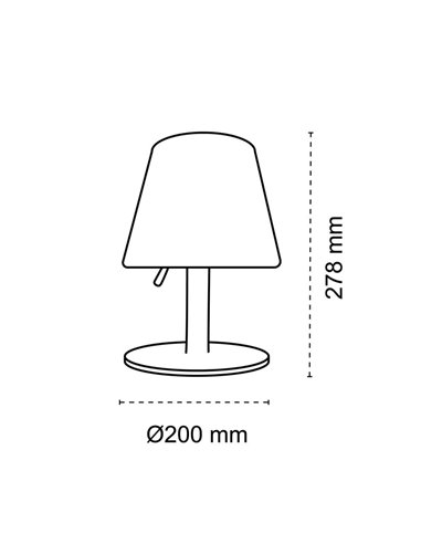 Lámpara de mesa LED solar Silver IP44 200Lm.