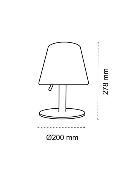 Lámpara de mesa LED solar Silver IP44 200Lm.
