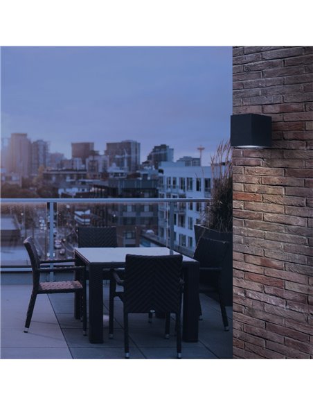 Aplique de exterior Confo Evo 1xGU10 IP44 Negro