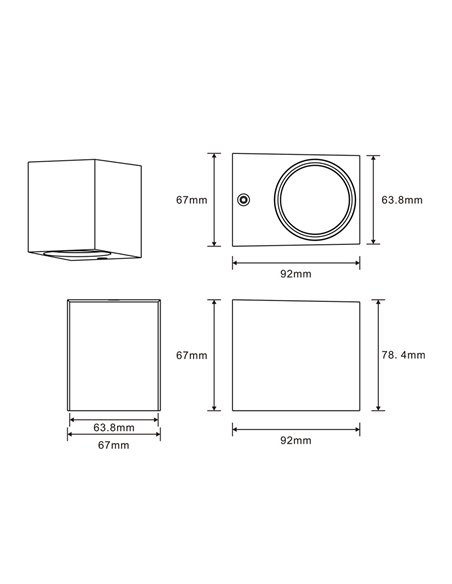 Aplique de exterior Confo Evo 1xGU10 IP44 Blanco
