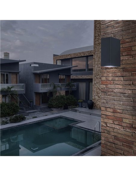 Aplique de exterior Confo Evo 2xGU10 IP44 Negro