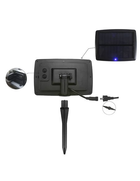 Guirnalda de exterior LED solar IP44 4W 600Lm 3000K