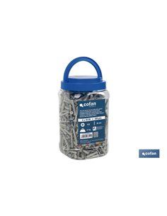 TACO GOLPE CON COLLARÍN AVELLANADO 6 X 40 BOTE DE 500 UDS.