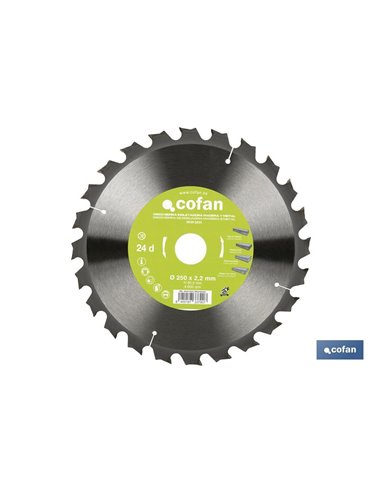 Disco de Esquadria Ø250 x 30mm, 24 Dentes