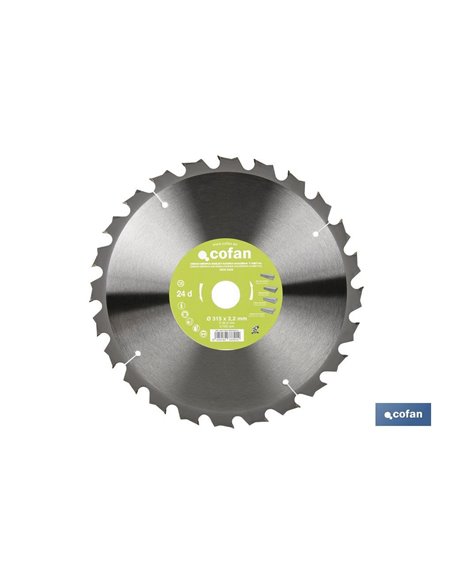 Disco de Esquadria Ø315 x 30mm, 24 Dentes