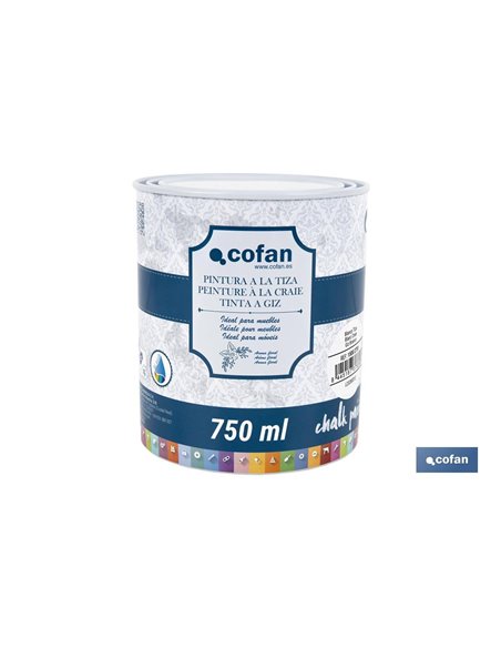 PINTURA A LA TIZA, CHALK PAINT, BLANCO TIZA 750 ML