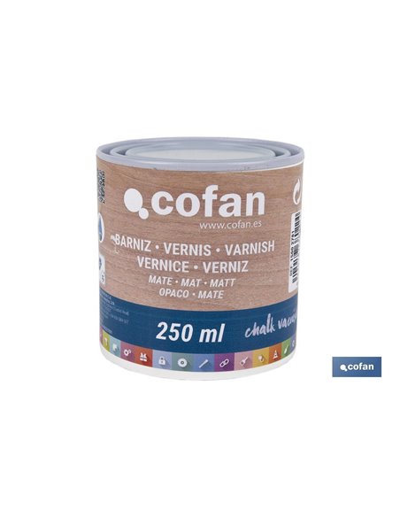 BARNIZ AL AGUA MATE, CHALK VARNISH, 250 ML