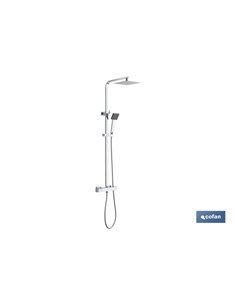 Coluna de chuveiro termostática design quadrado 90-1,40cm