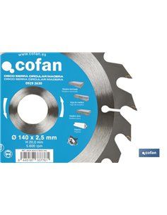 Disco de serra para madeira Ø140 x 20mm, 20 dentes 2