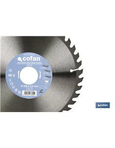 DISCO DE SIERRA INGLETADORA PARA MADERA Ø200 X 3,2 X 30 MM, 40 DIENTES 2