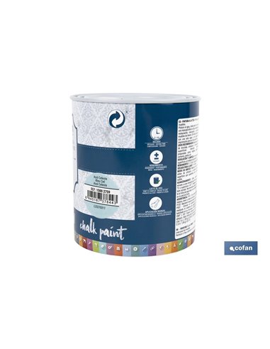PINTURA A LA TIZA, CHALK PAINT, AZUL CELESTE 750 ML