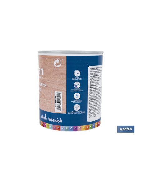 BARNIZ AL AGUA MATE, CHALK VARNISH, 750 ML