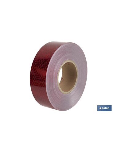 ROLLO RETROREFLECTANTE CONTINUO - 50M ROJO